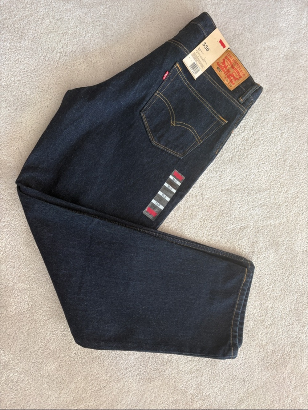 Levi's 550 Men's Straight Jeans in Dark Blue Denim